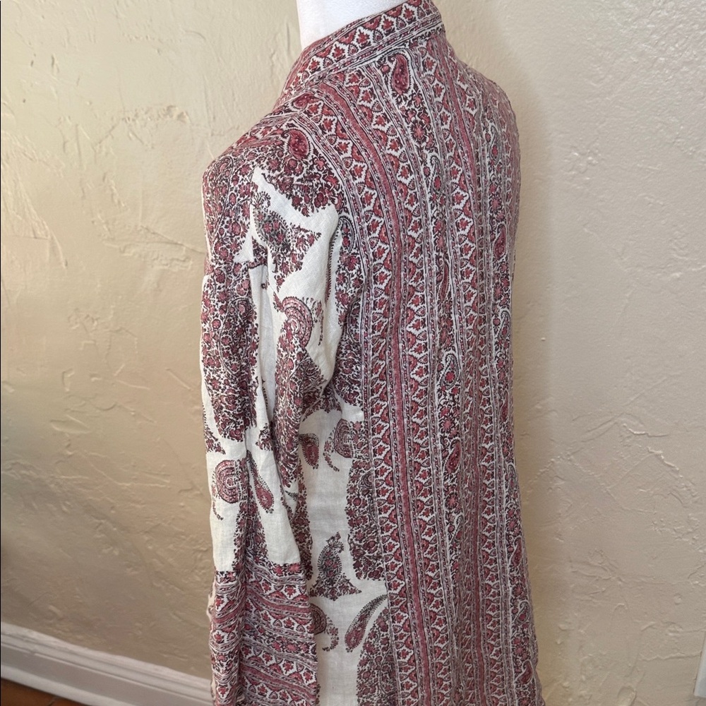 BOTEH Calico Linen Paisley Print Tunic Dress - Picture 12 of 12